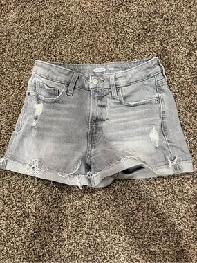Old Navy Gray Distressed Denim Shorts